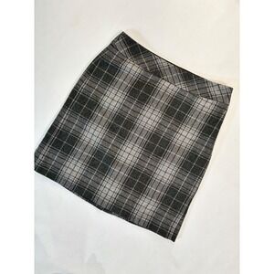Eddie Bauer Gray Plaid Mini Skirt